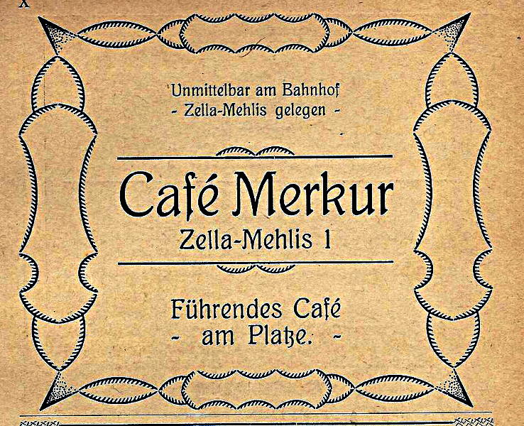 Anzeige Cafè Merkur